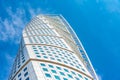 View of a landmark of swedish city Malmo Ã¢â¬â Turning Torso skyscraper